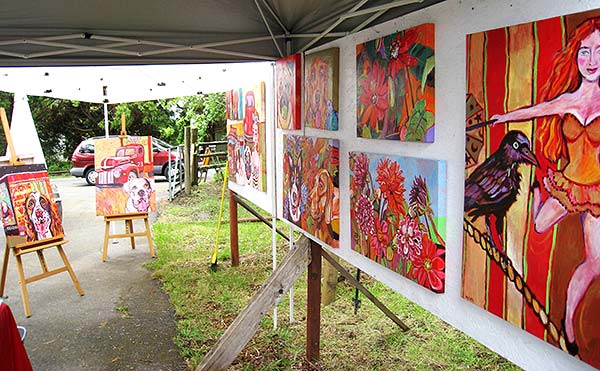 painting- 'Mylette's display at Art At The Source 2011'