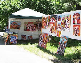 painting- 'Mylette's display at Art At The Source 2009'